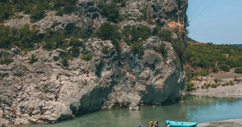 Rafting on the crystal-clear Vjosa River in Albania with Wild Vjosa Rafting
