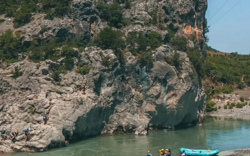 Rafting on the crystal-clear Vjosa River in Albania with Wild Vjosa Rafting
